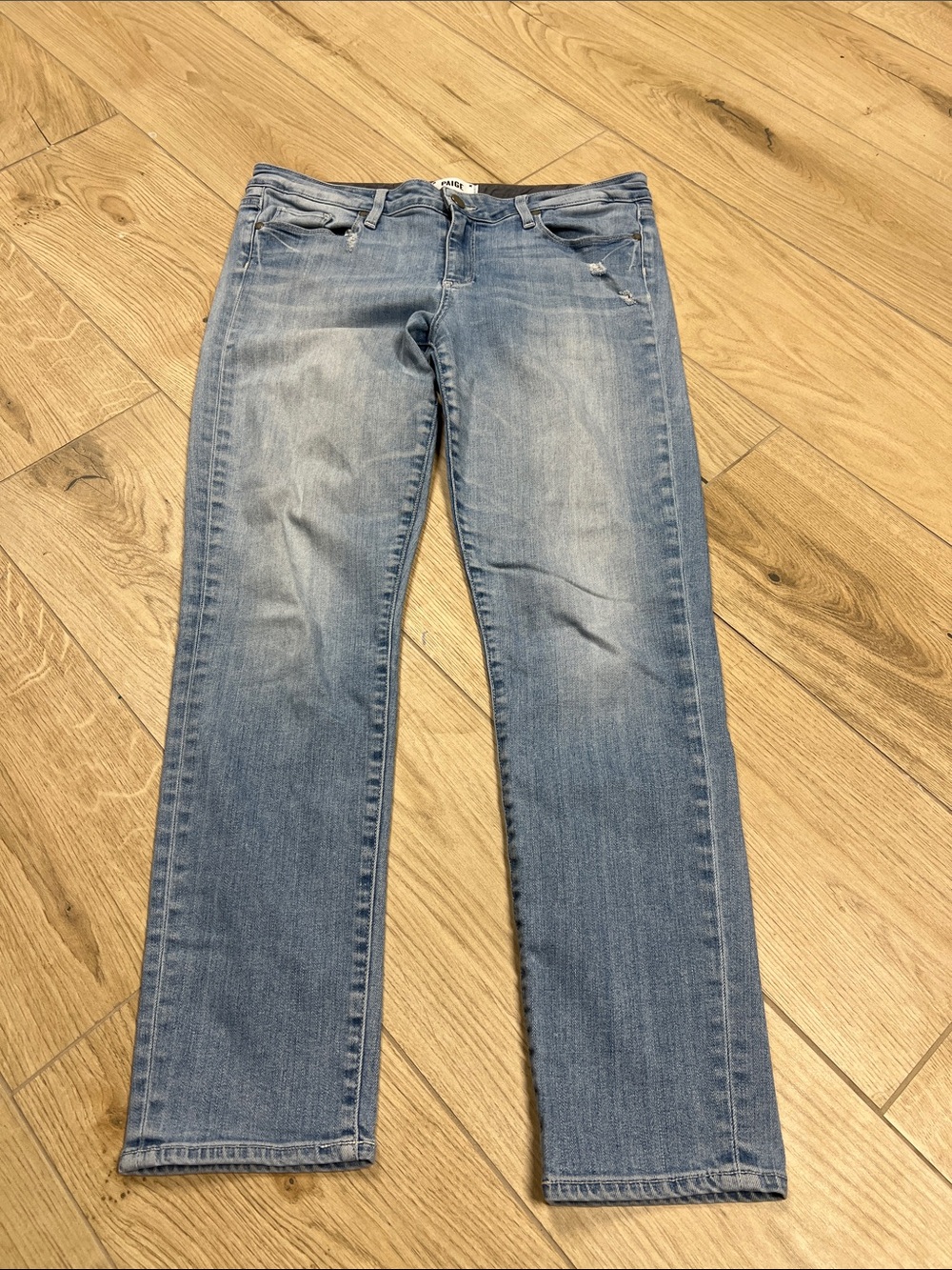 PAIGE skyline ankle peg Medium Blue Skinny Jeans